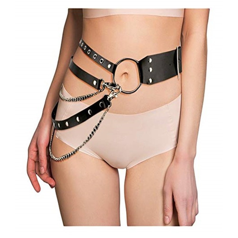 Zac's Alter Ego - 4 Strap Belt with Chains Ceinture pour la taille - Noir